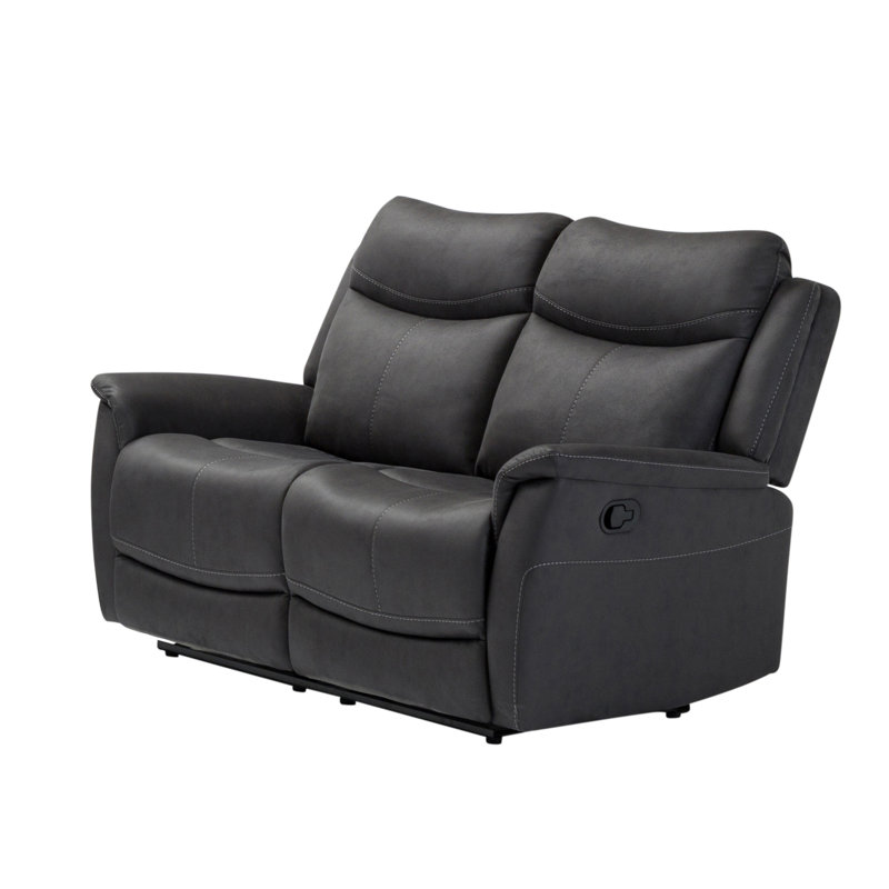 Winbush Reclining Loveseat, Dark Grey