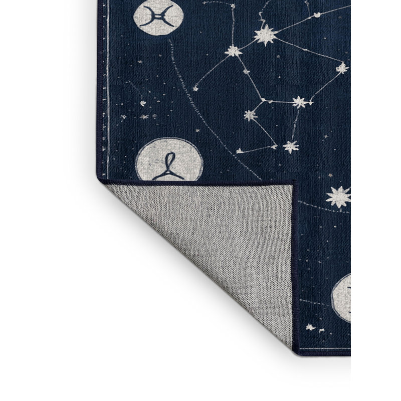 Tapis gris lavable à la machine, Carré 3 pi