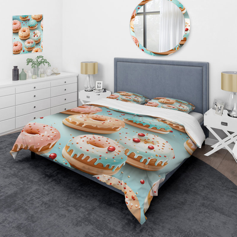 Ensemble de housse de couette Donut Kithchen, Housse de couette pour très grand lit et 2 très 