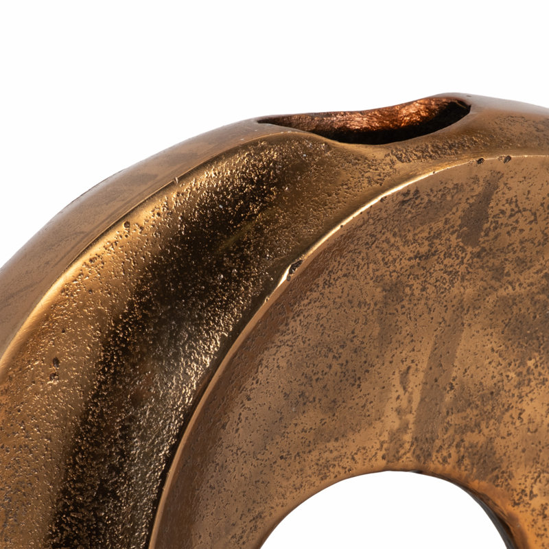Ivy Bronx bronze Belvine, vase en métal, H 10 po x l 10 po x P 2 po