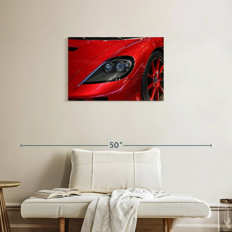 Mehar Close Up Red Sports Car, 20" H x 30" W