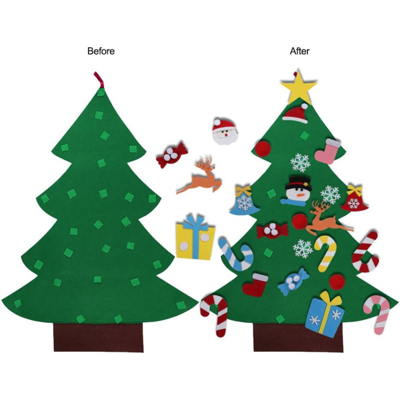 Ensemble d'arbres de Noël en feutre Aytai