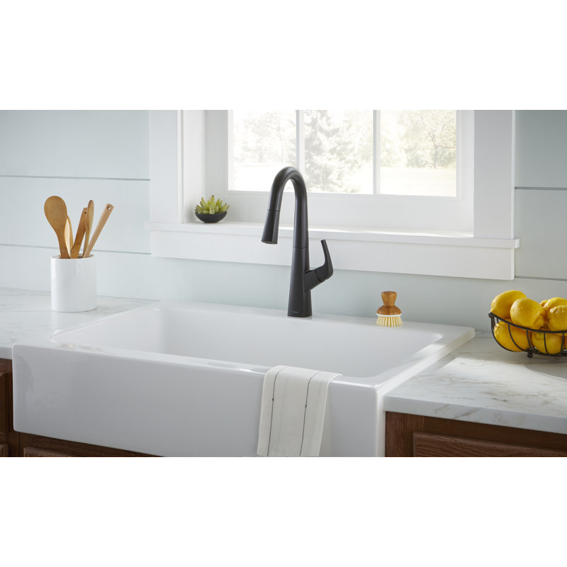 Robinet de préparation escamotable Gerber Vaughn, Noir satiné