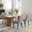 Ensemble de salle à manger rectangulaire à double piédestal avec table de salle à manger de style crème-1947038658-1947038710-1947038668