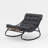 Outdoor Metal Rocking Chair - Upholstered Patio Lounge Chair with Padded Seat, Heavy Duty for Porch-2050218495-2062955660