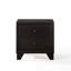 Table de chevet contemporaine à 2 tiroirs Finish pour chambre à coucher, glissières en métal au centre, 22 po de hauteur 16 po x 22 po