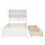 Platform Bed With Bookcase Headboard-1152947437
