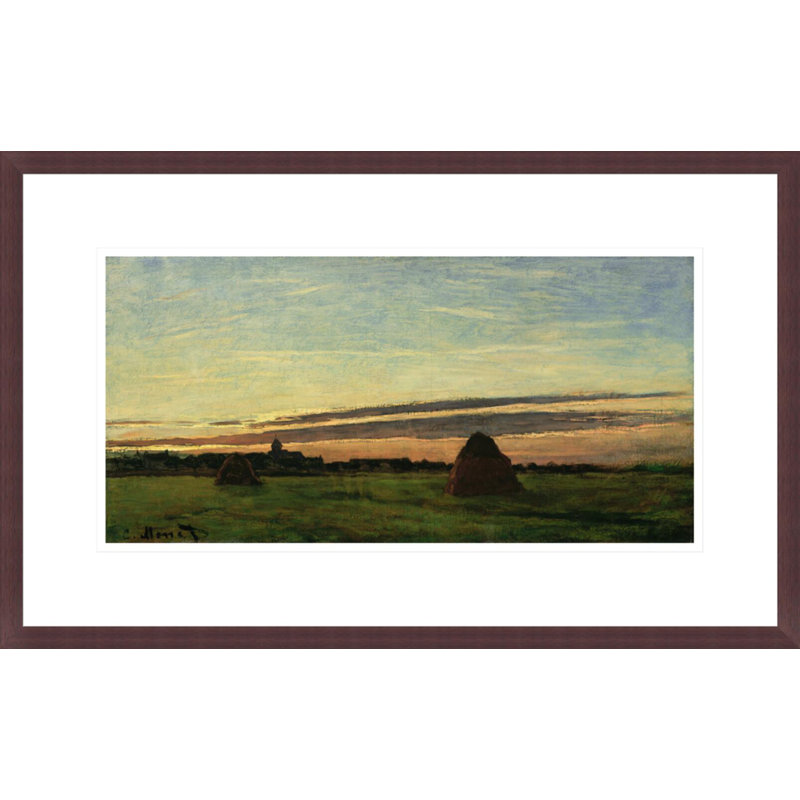Bottes de foin à Chailly par Claude Monet, impression giclée encadrée, H 13,55 po x l 21,75 po
