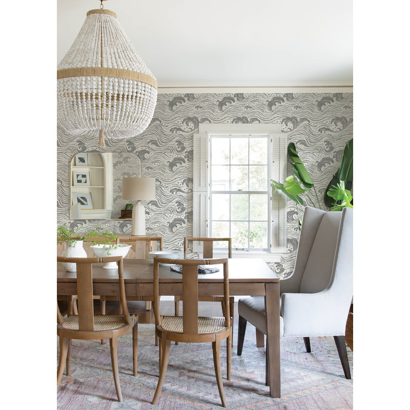 Swell Ocean Wave Wallpaper, Charcoal