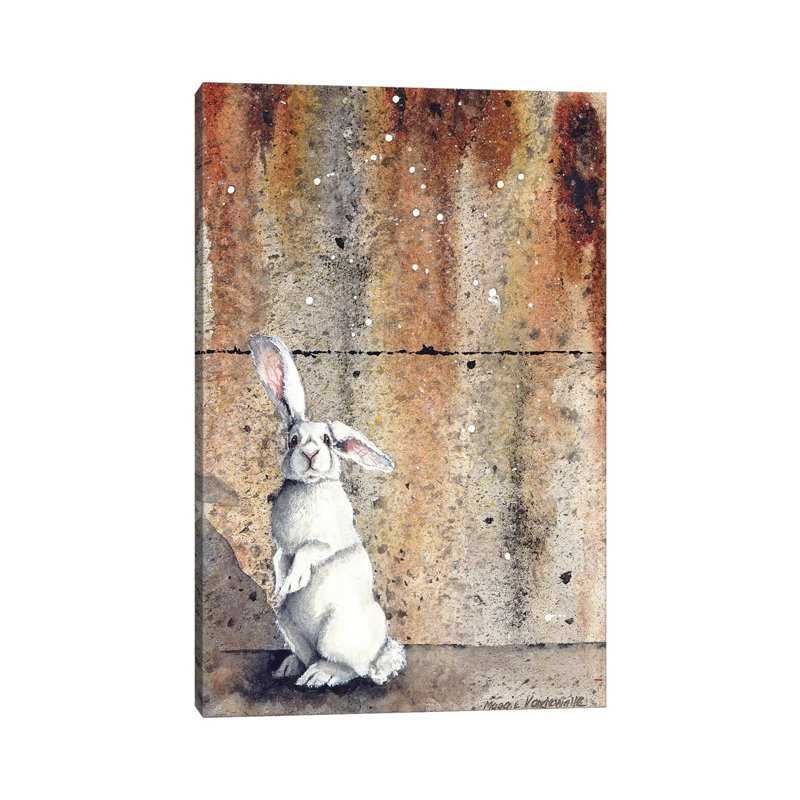 Concrete Bunny by Maggie Vandewalle - Wrapped Canvas Print, 66.04 cm H x 45.72 cm W x 3.175 cm D