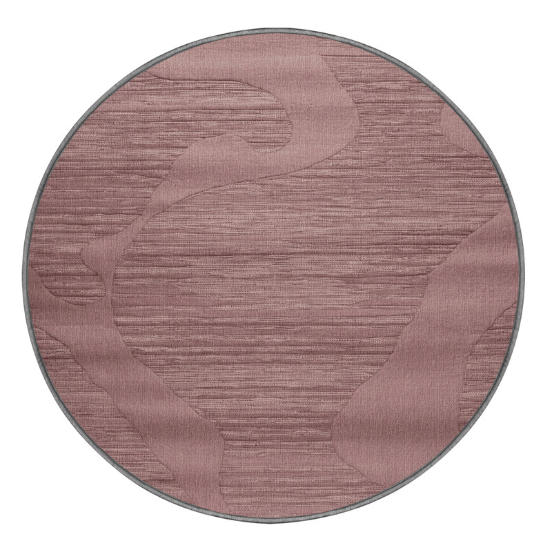 Tapis abstrait lavable à la machine, Rond 8 pi