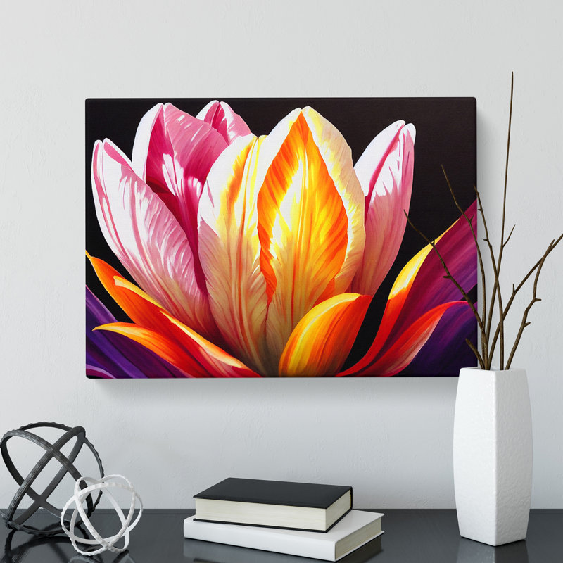Euphoric Tulip Flowers - Wrapped Canvas