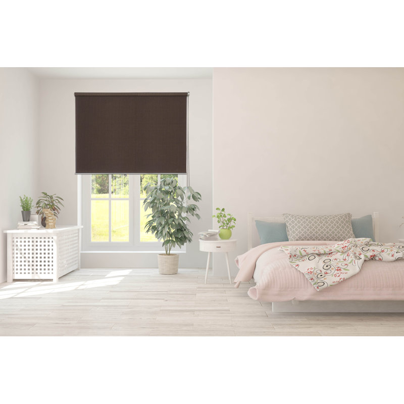 Trend Room Darkening Roller Blind, 160 cm L x 100 cm W, Stripe Brown