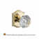 Crystal Single Dummy Door Knob with Traditional Arch Rose
