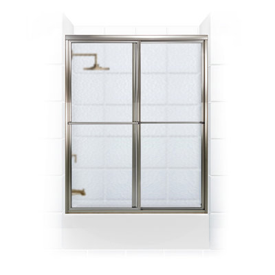 Newport Series Framed - W x 58'' H Sliding Door Framed Tub Door with