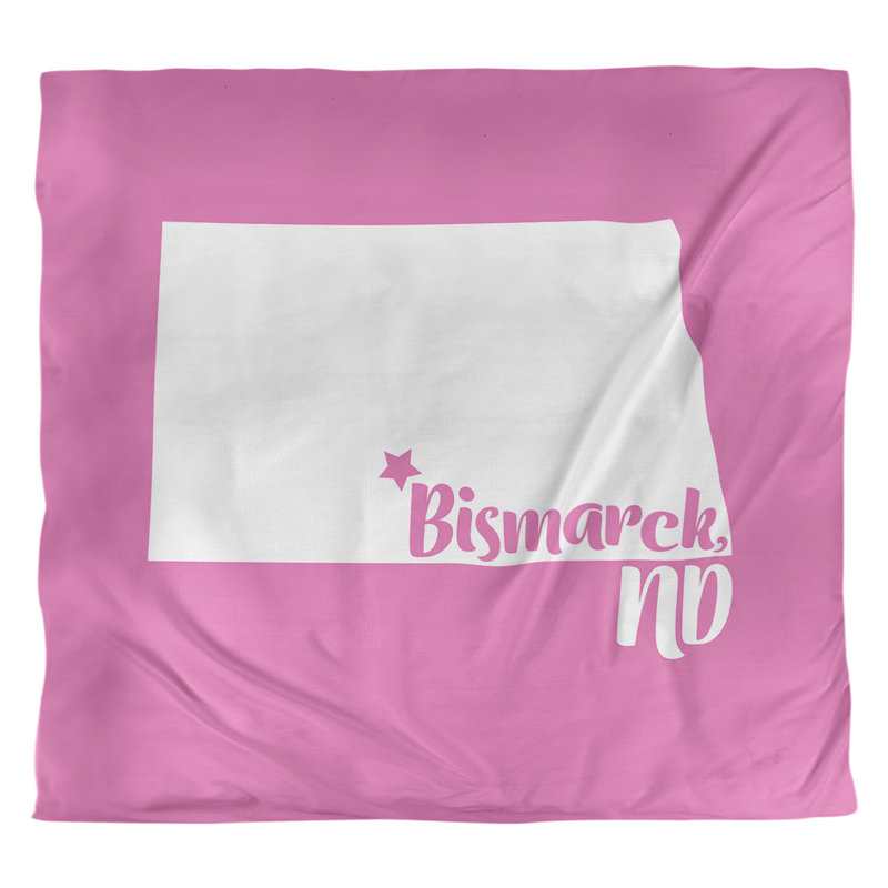 Housse de couette bismarck north dakota, Housse de couette pour grand lit, Rose, Microfibre