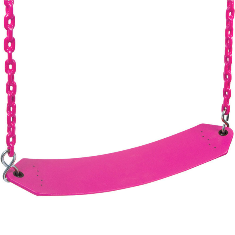 Balançoire en plastique avec chaîne enduite, Rose, 8,5 pi