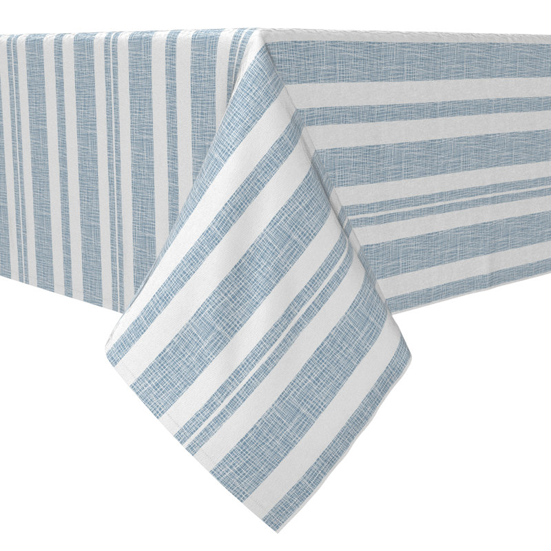 Rectangular Striped Cotton Tablecloth