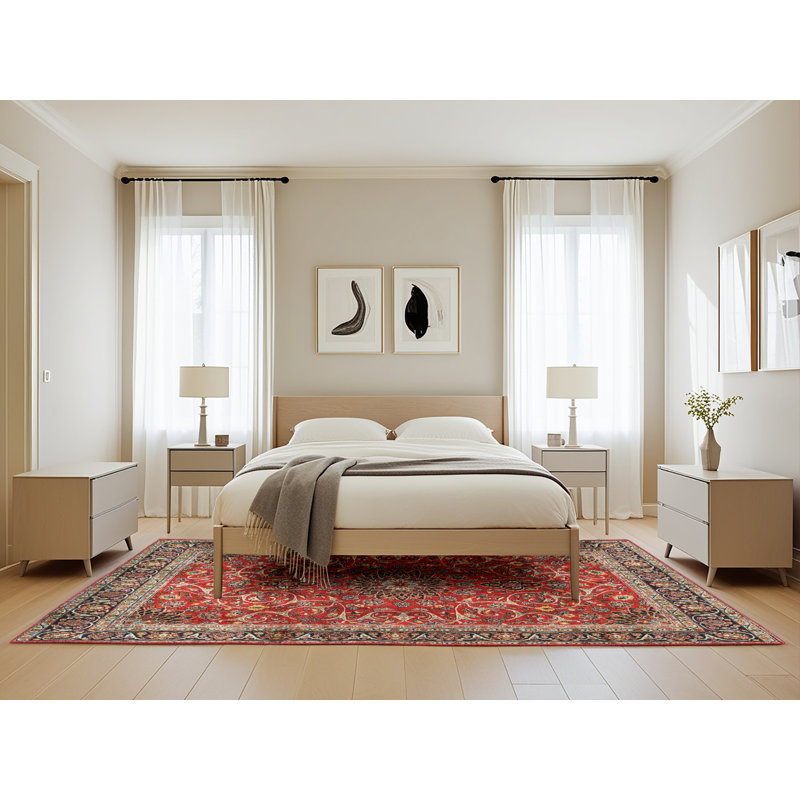 Tapis oriental orange, Rectangle 5 pi x 8 pi
