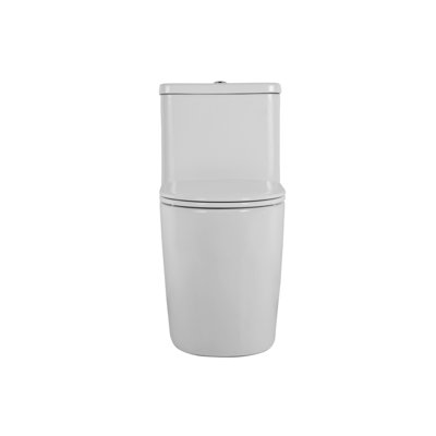 Toilette intégrée sur pied 1,1 / 1,6 GPF à hauteur confortable, matériau céramique, blanc