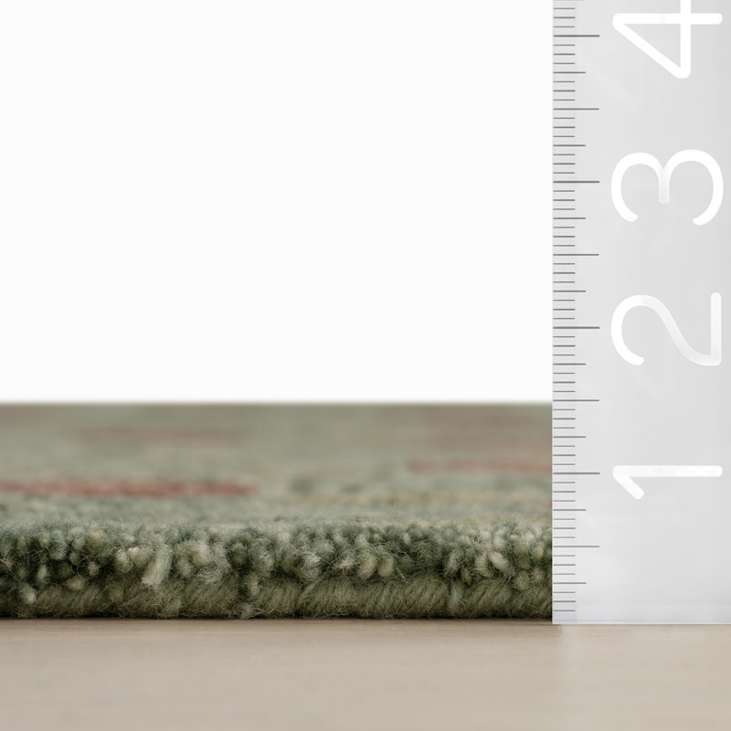 Genevive Modern Floral Wool Rug, Runner 2'6" x 8'
