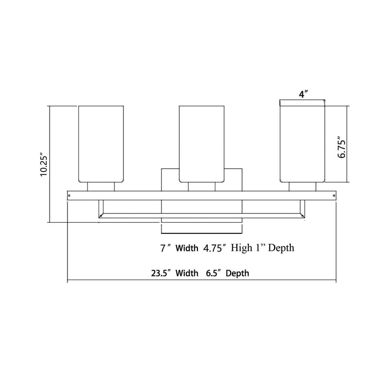 Atinuke 3 - Light Dimmable Vanity Light