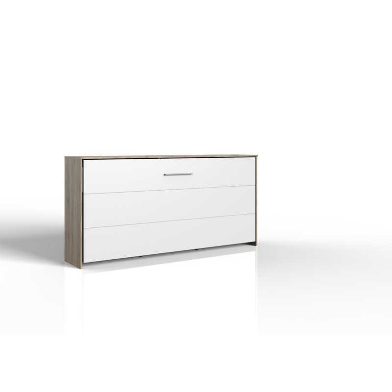 Bouck Bed, 90cm W x 200cm L, White/Sanremo oak