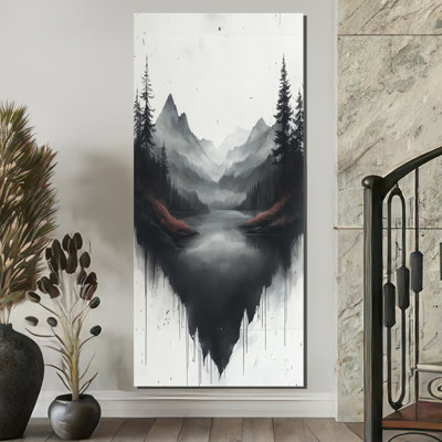 Gerardina Dark Lake Mountains Alpine Lakeside - Mountains Framed Prints