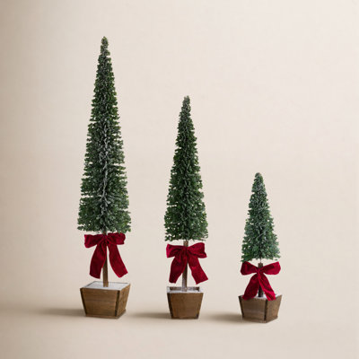 3-Piece Potted Tabletop Tree Set