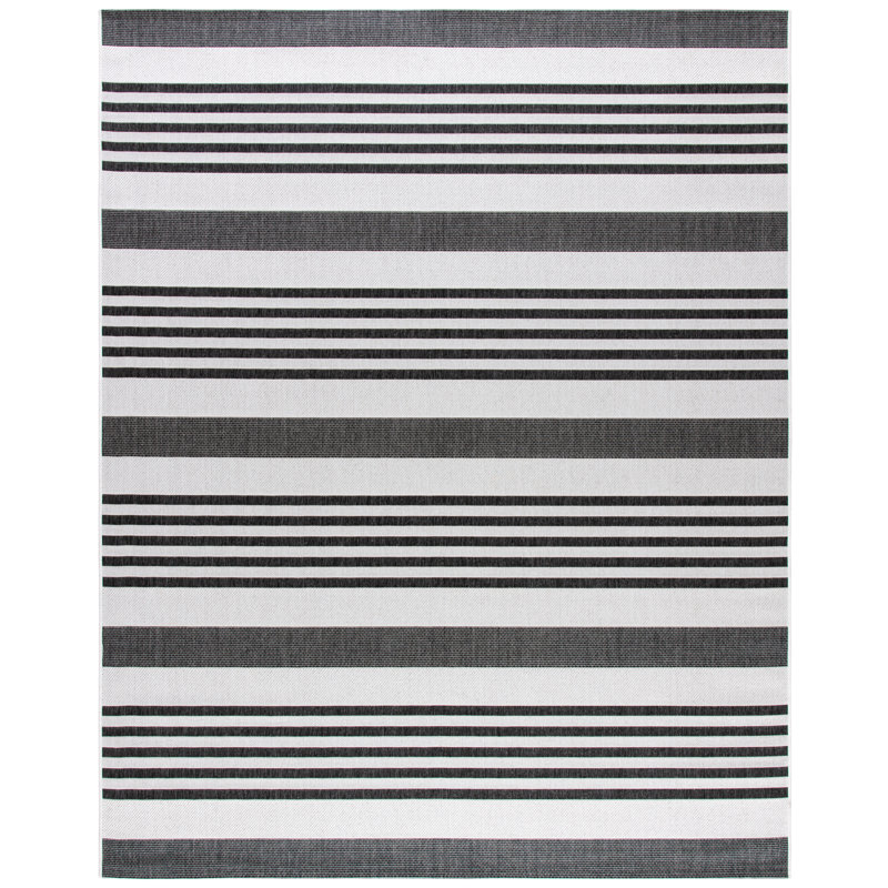 Marquart Performance Striped Indoor/Outdoor Area Rug, Rectangle 6'7" x 9'2"