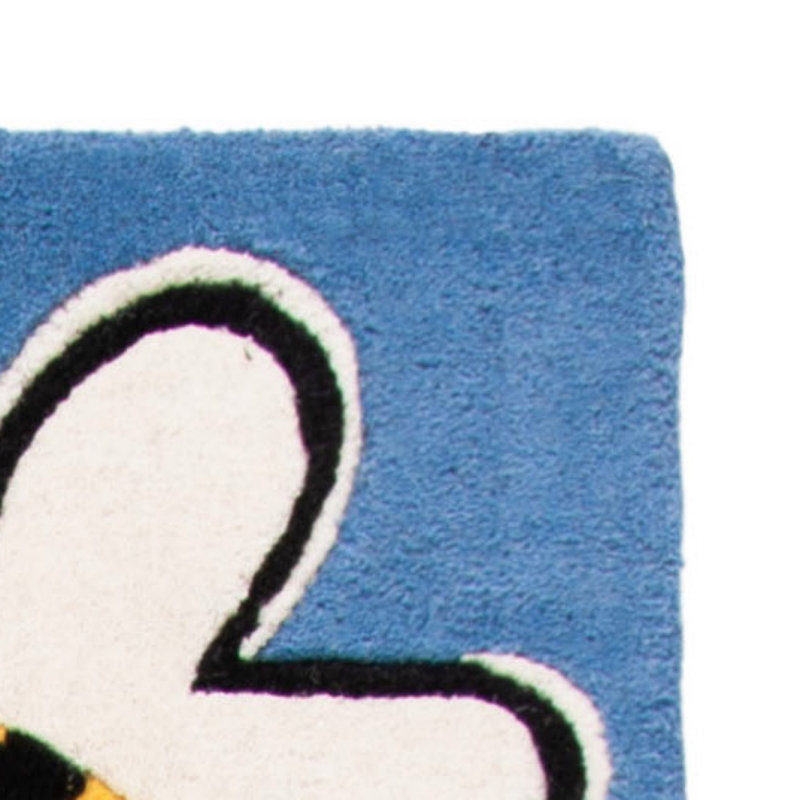 Tapis vert / bleu / rouge en laine touffeté à la main Claro, Rectangle 2 pi x 3 pi