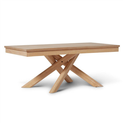 Brianney Solid Wood Cross Legs Coffee Table