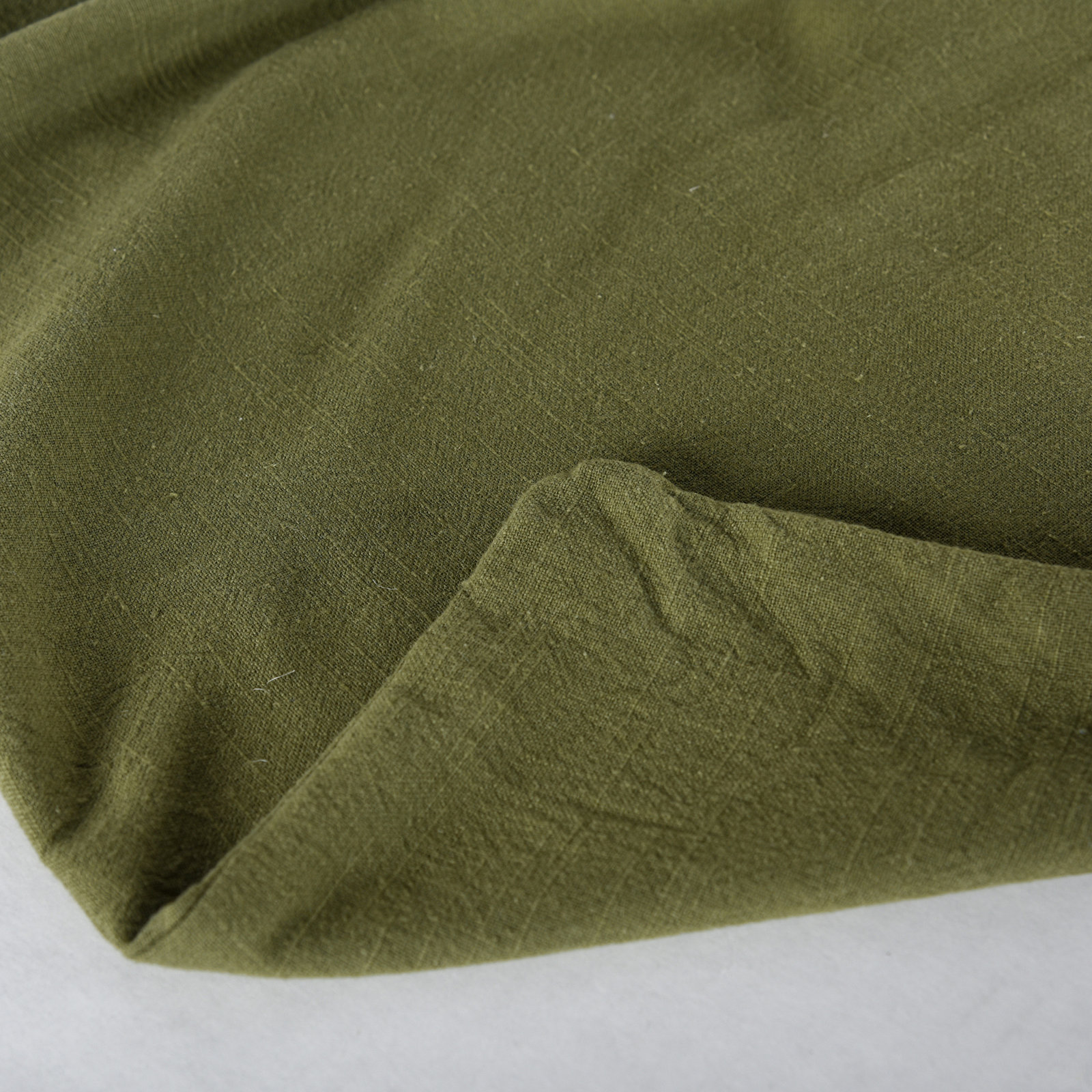 20" x 20" Cotton Throw Pillow, Olive Green, Poly Fill