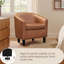 Fauteuil demi-tonneau en cuir 28 po Seldon-1892644210