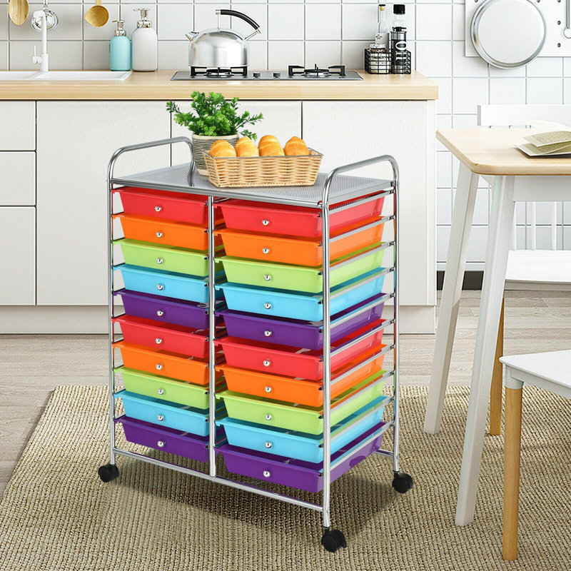 Commode à 20 tiroirs Perao, Multicolore