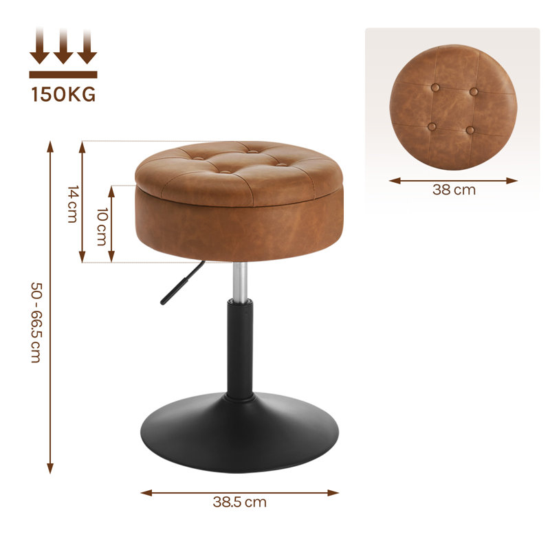 Manufactured Wood Accent Stool, Brown