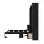 Grand lit plateforme escamotable avec tablette, armoires latérales, tiroirs et DEL-1593873458