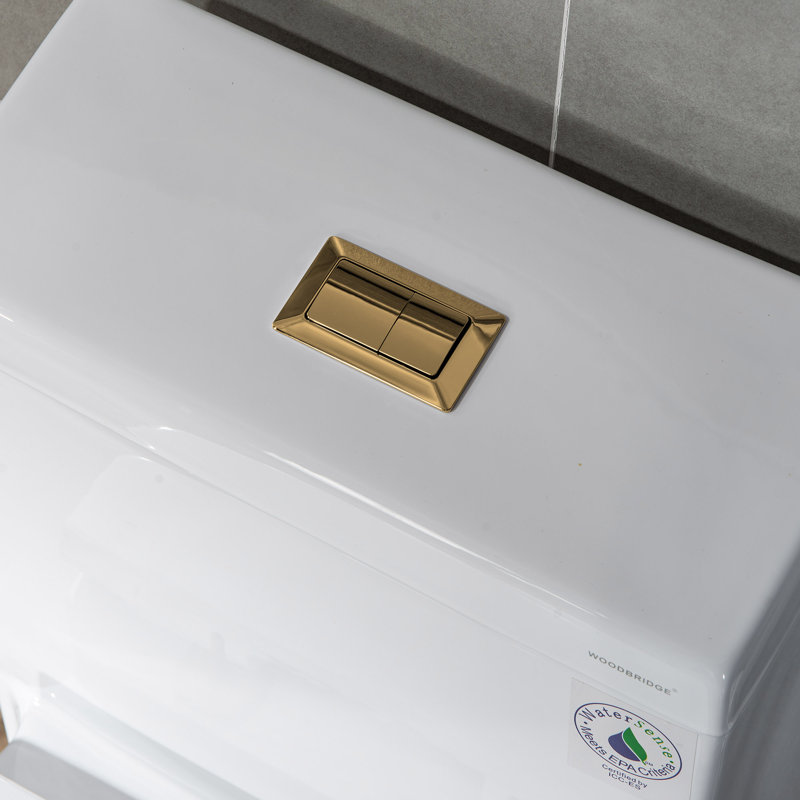 Toilette allongée une pièce à double chasse, Or brossé