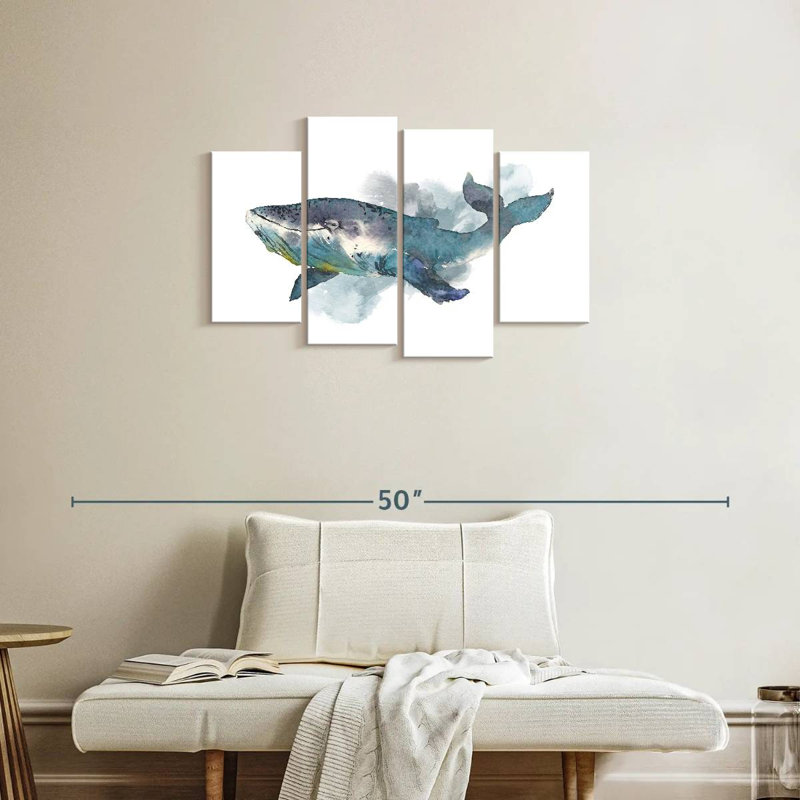 Ronce de baleine à l'aquarelle, H 22 po x l 36 po