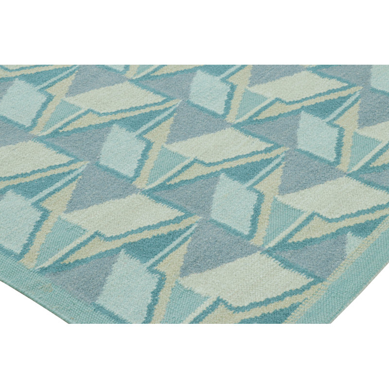 Scandinavian Wool Geometric Area Rug, Rectangle 5' x 7'