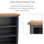 Aulay Tall Bookcase, Midnight Blue, Adjustable Shelves-1442877224