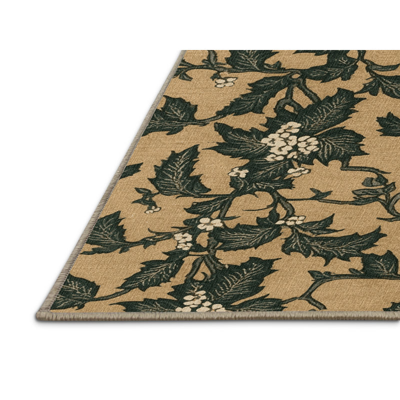  Washable Japanese Knotweed Vegetables Area Rug, Rectangulaire 8 pi x 10 pi