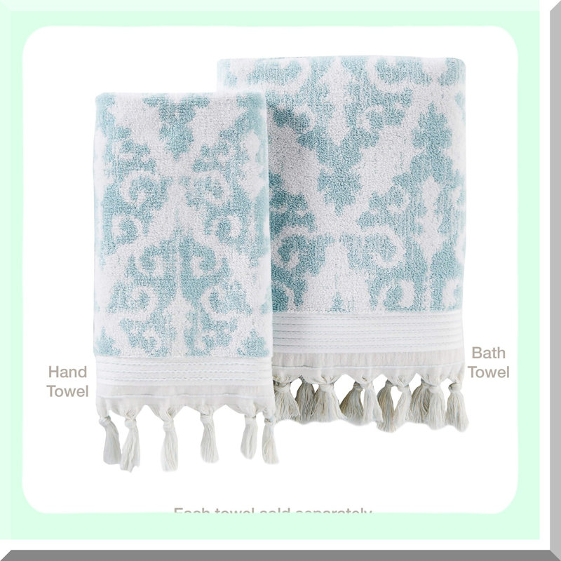 AquaLux Turkish Cotton Hand Towel Set - Mirage Fringe Collection