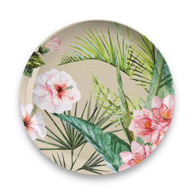 Ema Tropical Dinner Plate - Bamboo/Melamine Mix