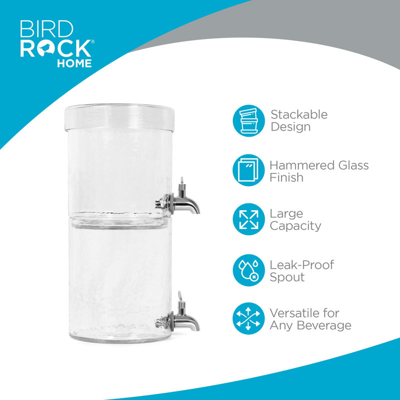 BIRDROCK HOME Glass Beverage Dispenser
