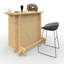 106cm Solid Wood Bar