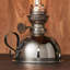 Lampe à huile - Lampe haute de 9 po avec corps en nickel de style antique et cheminée en verre - Lanterne décorative en kérosène avec mèche réglable - Lampes à huile pour une utilisation intérieure ou extérieure par Kings County Tools