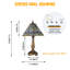 17.3"h Tiffany-style Stained Glass Table Lamp