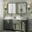 Aevar Tempered Glass and Aluminum Alloy Framed French Cleat Mounted Wall Mirror with 5-Year Warranty-422919938-409025055