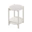 Table d'appoint ronde de style transitionnel avec tablette ouverte